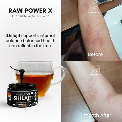 3 x 10g | Raw Power X Shilajit – Total Body Reset + 1 Free Copper Spoon